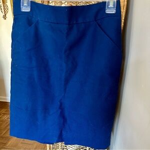 J. Crew Women’s Navy 100% Cotton Pencil Skirt Size 2